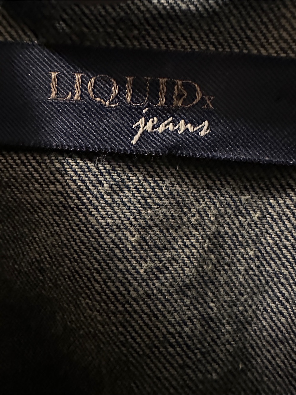 LIQUID JEANS Retro Classic Women's Distressed Denim Jacket Sz M Cool Fem Chic - Picture 7 of 13